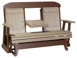 Poly Classic Glider, Weatherwood & Chestnut Brown, 5 Foot, Standard