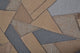 Weave & Wander Cutlor Graphic Wool Rug, Tan/Gray/Cool Blue, 12ft x 15ft Rug
