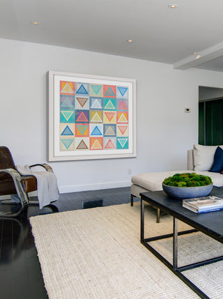 "Chalk Triangles" Framed Art Print