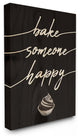 Bake Someone Happy Cupcake Script Typography XXL Canvas Wall Art, 30"x40"