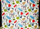 Scandinavian Fabric Retro Modern Graphic Bird Leaves, Sample Cut