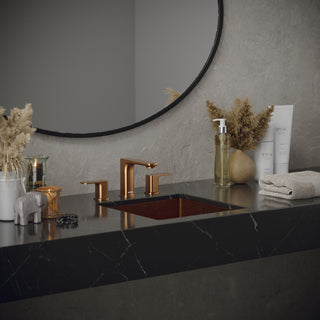 Karran Cinox Stainless Steel Square Undermount Sink, Brushed Copper