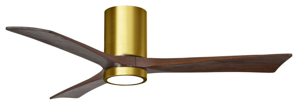 Matthews Fan Irene-3HLK With Lighting Kit, Brushed Brass, 52", Walnut