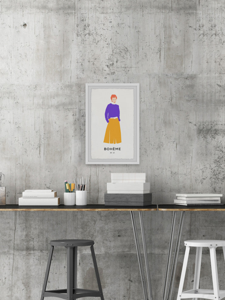 "Boheme No 55" Framed Painting Print, 16x24