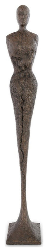 Skinny Male Sculpture, Silver Leaf, Small