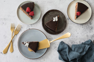 Dolce Vita Serving Set, Pewter Gold, 7 Pcs.