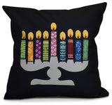 Decorative Holiday Pillow Geometric, Navy Blue, 16"x16"