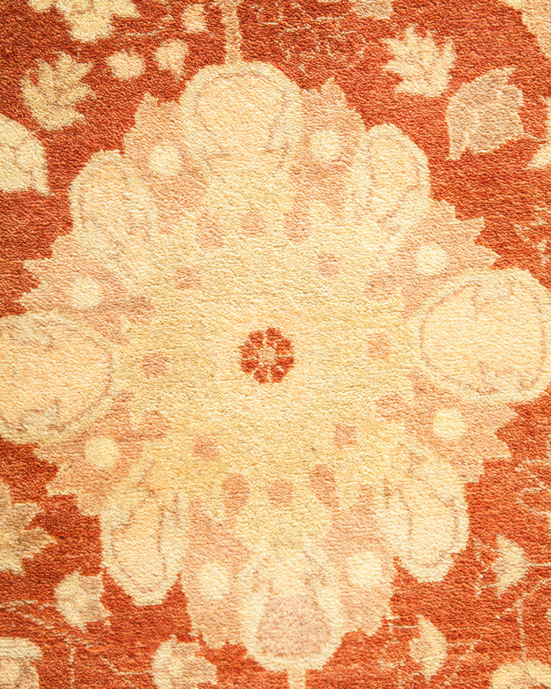 Katherine, One-of-a-Kind Hand-Knotted Area Rug Orange, 8'2"x10'2"