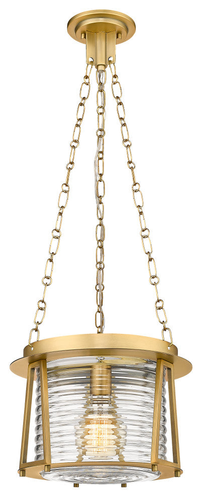 Z-LITE 1-Light Pendant, Rubbed Brass