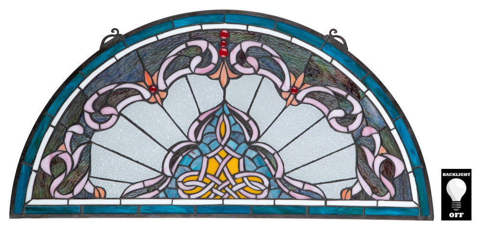 Lady Astor Demi-Lune Stained Glass Window