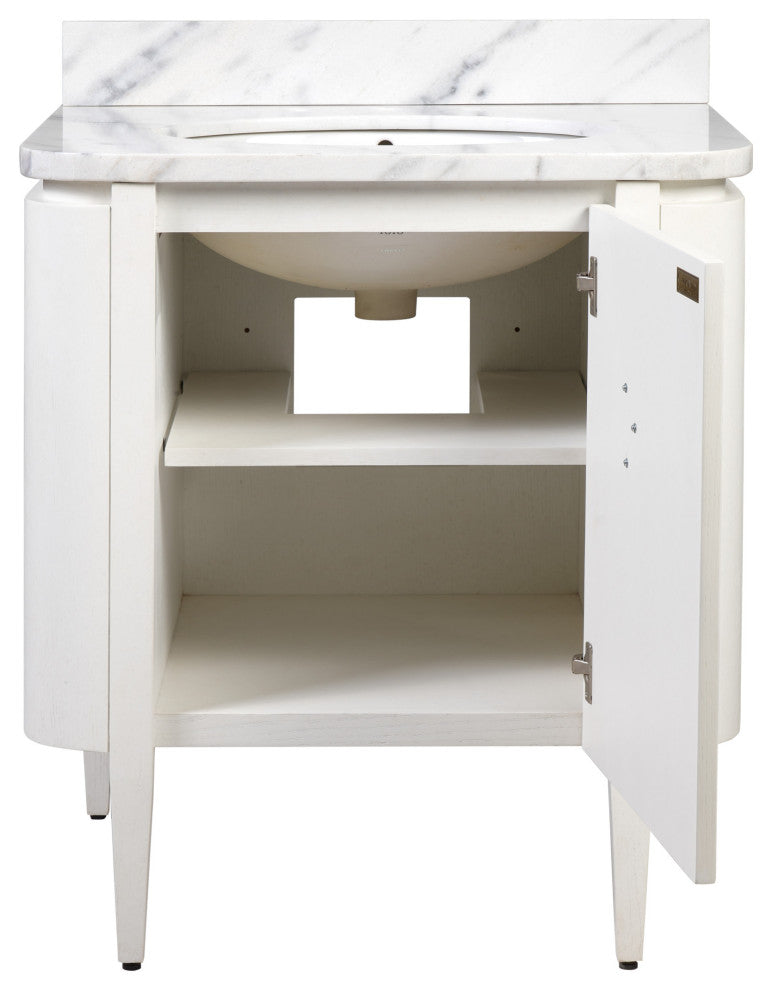 Briallen 30" White Vanity with Oval Undermount Sink