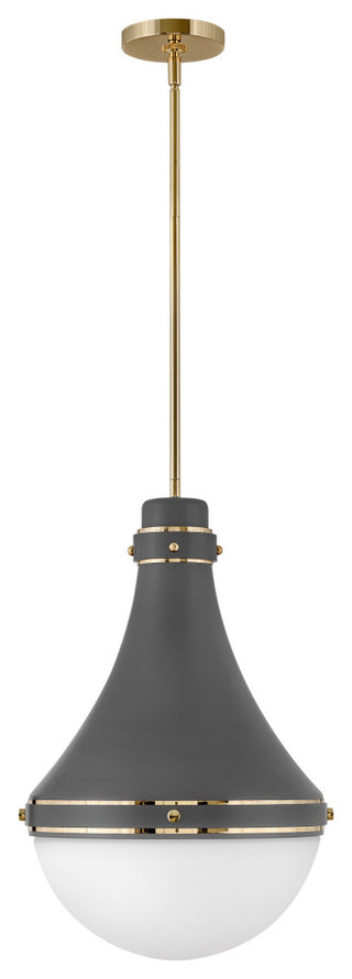 Hinkley Lighting 39054 Oliver 1 Light 14"W Pendant - Dark Matte Grey