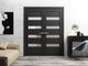 French Double Doors |Quadro 4113 Matte Black with Frosted Opaque Glass-48x96