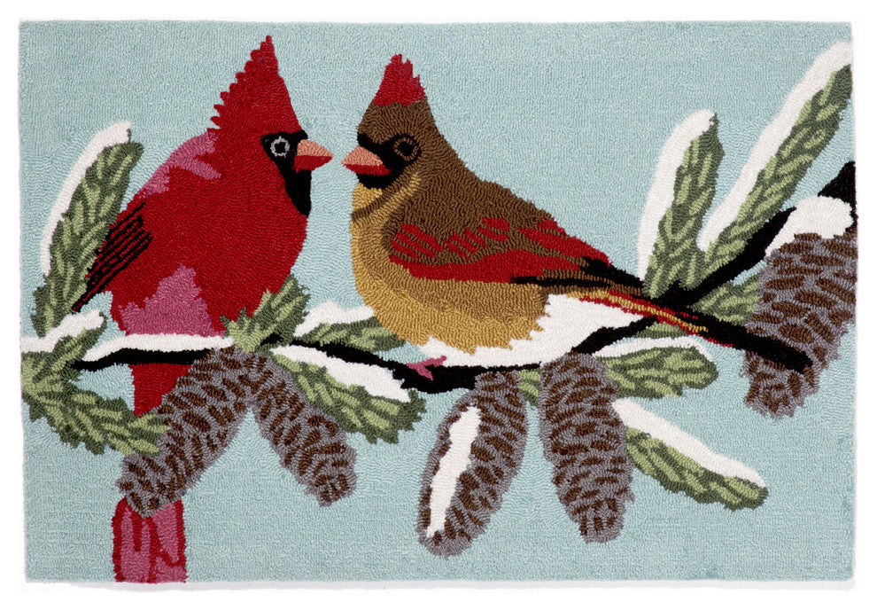 Frontporch Cardinals Indoor/Outdoor Rug Sky 2'x3'