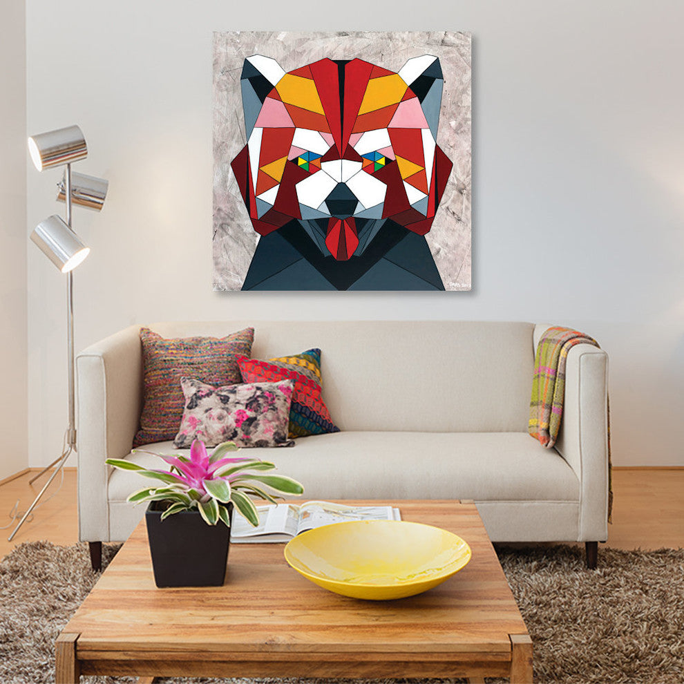 "Red Panda" by DAAS, Canvas Print, 18"x18"