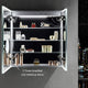 LED Mirror Medicine Cabinet With 3X, Defogger, Dimmer Outlets and USB, 30x32