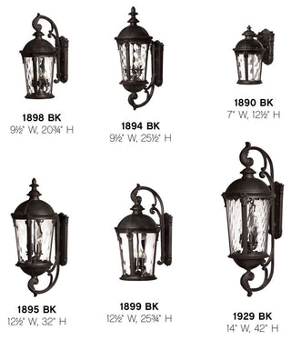 Hinkley Lighting 1890BK 12.5"H 1 Light Lantern Outdoor Wall - Black