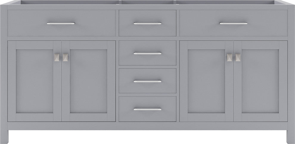 Virtu USA Caroline 72" Cabinet Only, Gray