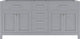 Virtu USA Caroline 72" Cabinet Only, Gray