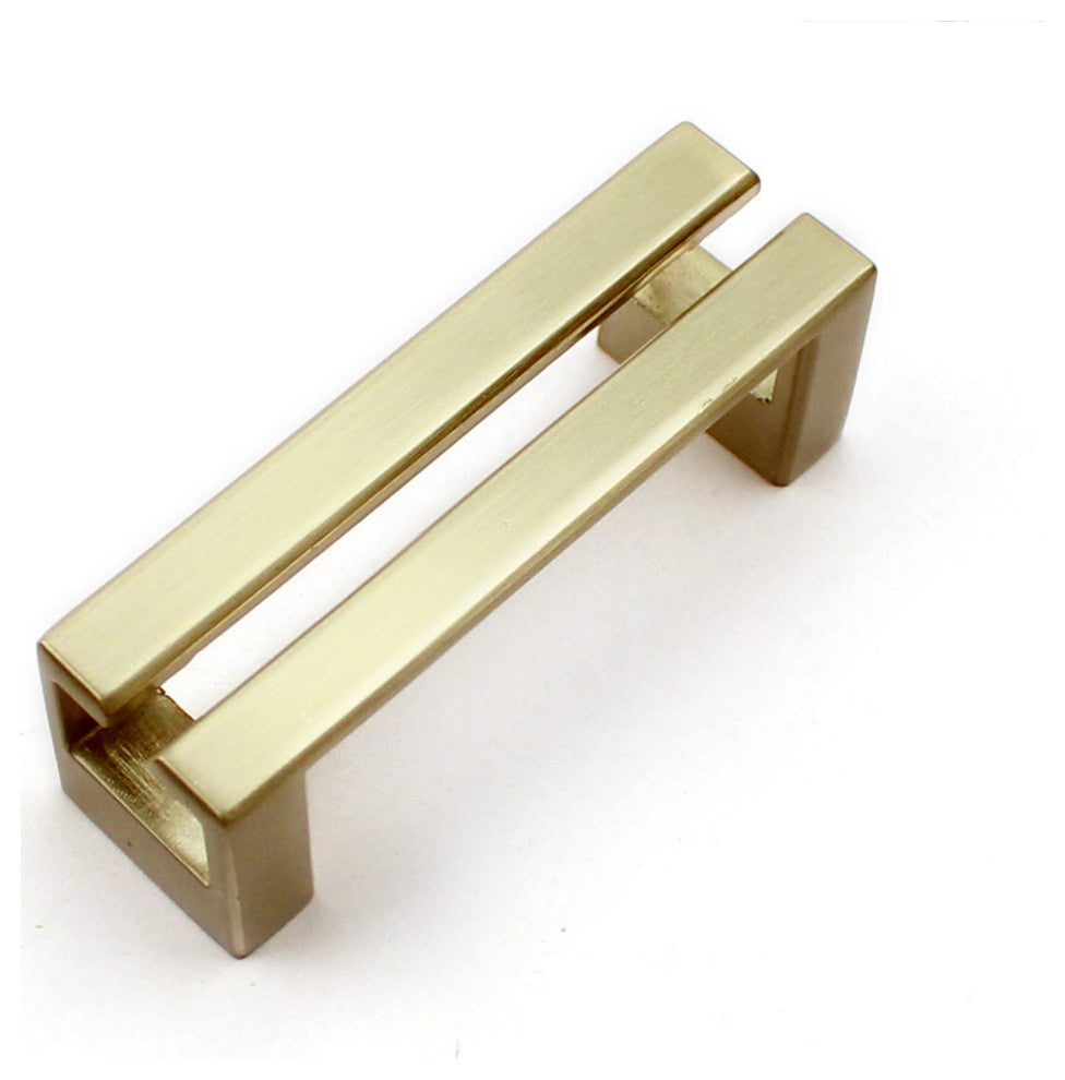 Dowell Series 3137 Handles, 64mm/2.5" CTC, 10-Pack, Brushed Brass
