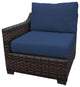 kathy ireland River Brook 5 Piece Wicker Patio Furniture Set, Midnight