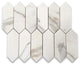 Calacatta Gold Marble Picket Fence Hexagon Mosaic Tile Polished, 1 sheet