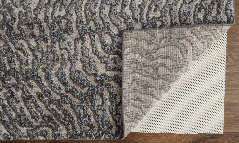 Weave & Wander Kayden Beige/Charcoal Gray Rug, 10' X 14'