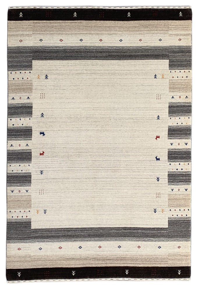 Multi-Colored Transitional Modern Gabbeh Area Rug