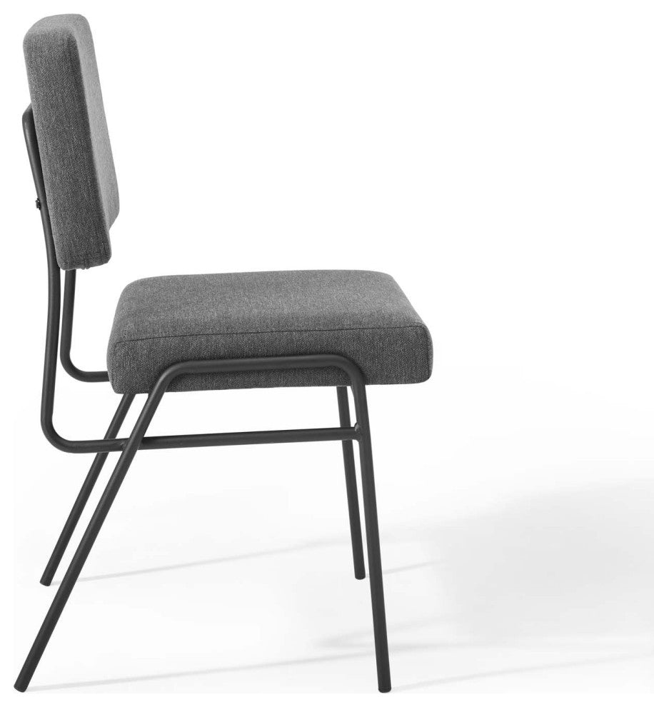 Craft Upholstered Fabric Dining Side Chair - Black Charcoal