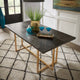 Chesher Gold Finish 68-inch Rectangular Dining Table