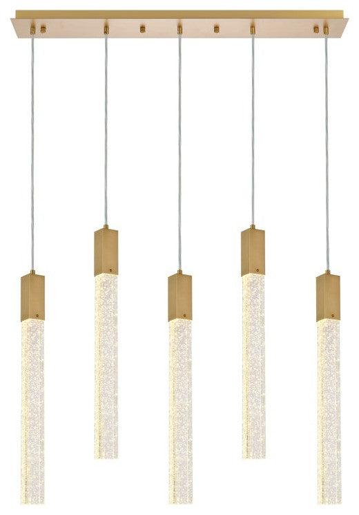 Wade 5-Light Pendant, Satin Gold