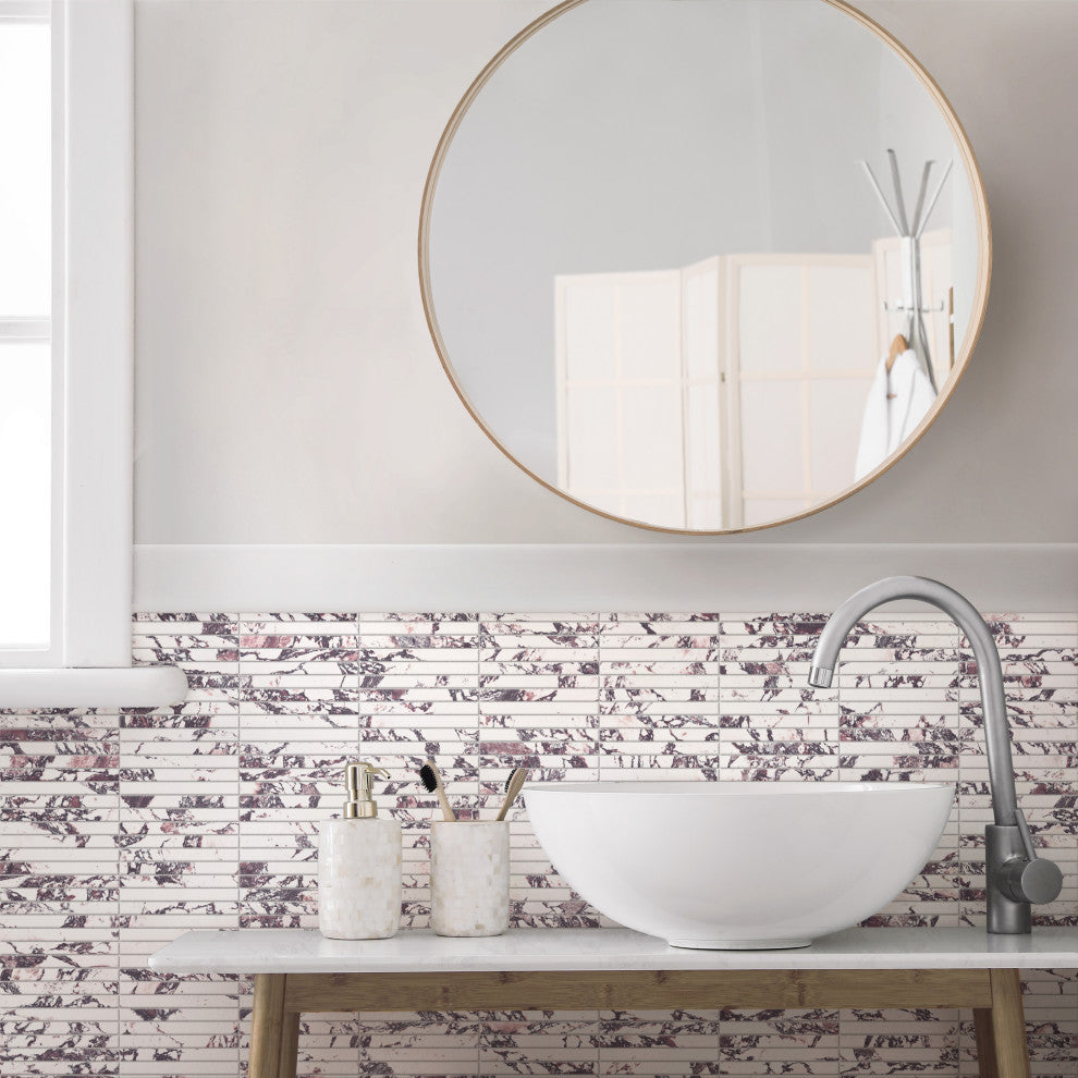 Touche Brick Stacked Rubis Porcelain Floor/Wall Tile