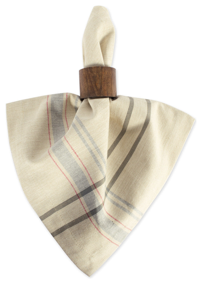 DII Gray French Stripe Napkin, Set of 6