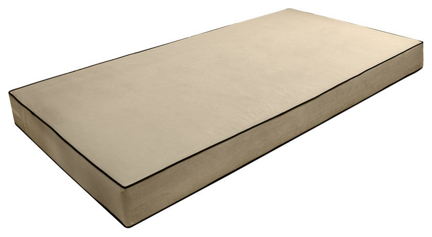 Contrast Pipe 8" Twin 75x39x8 Velvet Indoor Daybed Mattress |COVER ONLY|-AD304