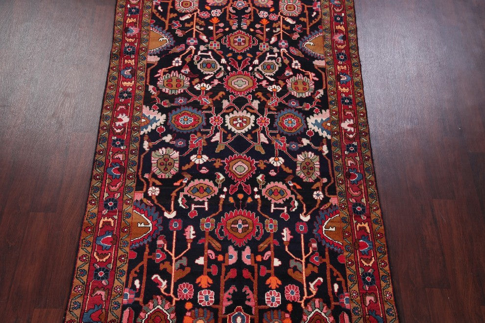 Consigned, Persian Nanaj Wool Hand-Knotted Oriental Area Rug, Blue, 10'3"X5'1"