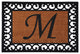 Monogram Insert Doormat 19"x25", Letter M