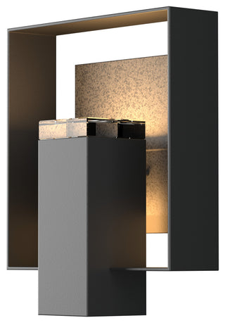 Shadow Box Medium Outdoor Sconce, Coastal Black/Coastal Natural Iron