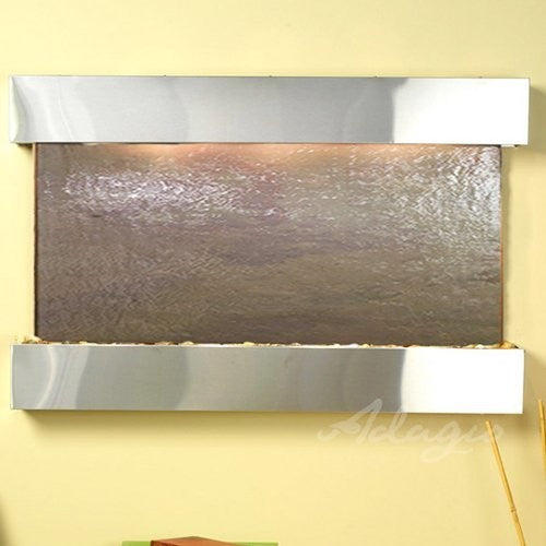 Sunrise Springs Wall Fountain, Stainless Steel, Multi Color Featherstone, Square