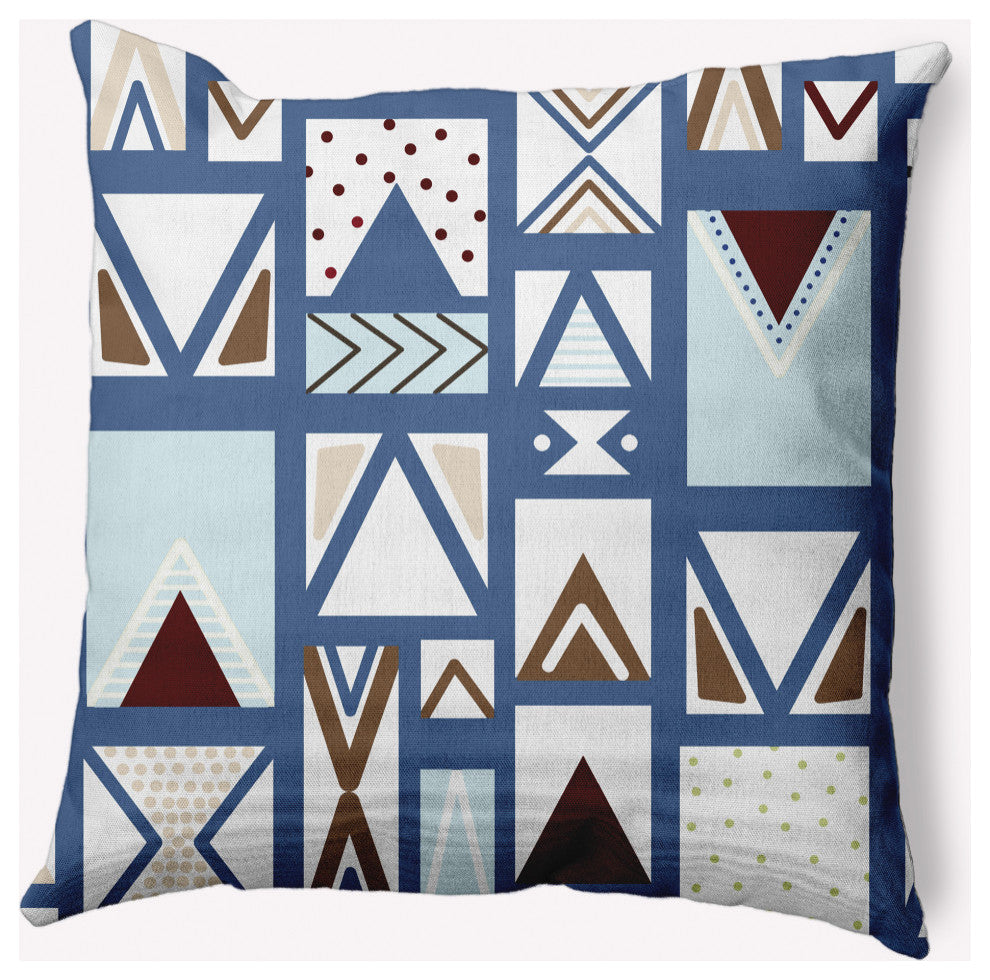 Merry Susan Decorative Throw Pillow, Medium Blue, 18"x18"