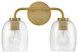 Lark Percy Bathroom Vanity Light, Lacquered Brass, 14.75"