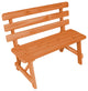 Traditional Cedar Backed Bench, Cedar Stain, 5 Foot