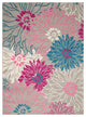 5' X 7' Gray Floral Dhurrie Area Rug