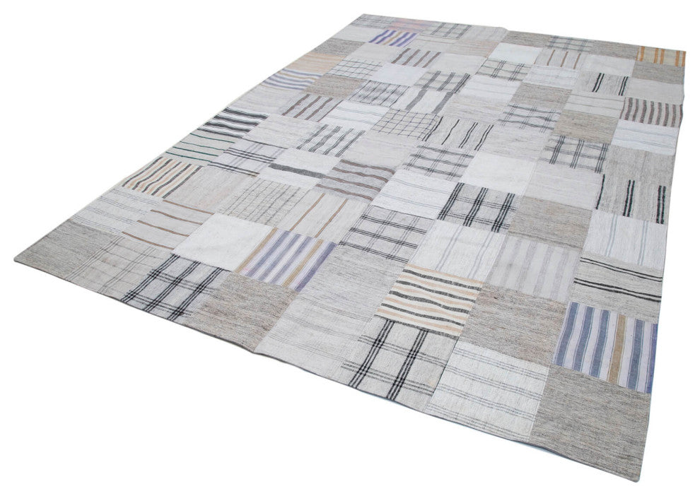 Rug N Carpet - Handmade Turkish 8' 2'' x 11' 3'' Rustic Patchwork Kilim Rug