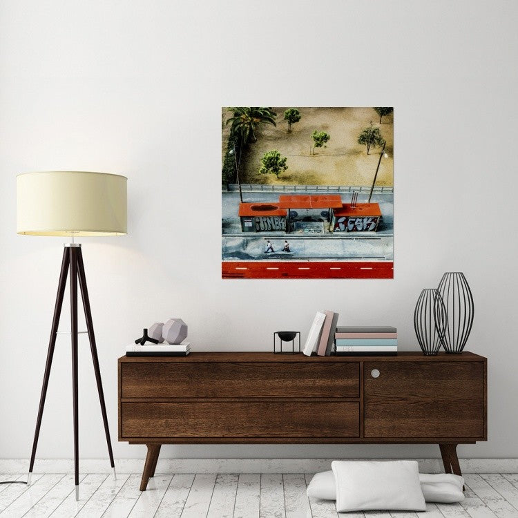 "Paint It Red" Stretched Canvas Giclee by Ambra, 40x40"