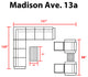 kathy ireland Madison Ave. 13 Piece Aluminum Patio Furniture Set 13a, Truffle