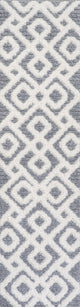 Astrid Retro Trellis High-Low Cream/Gray 2'x8' Runner Rug