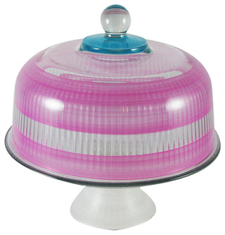 Retro Stripe Pink Cake Dome