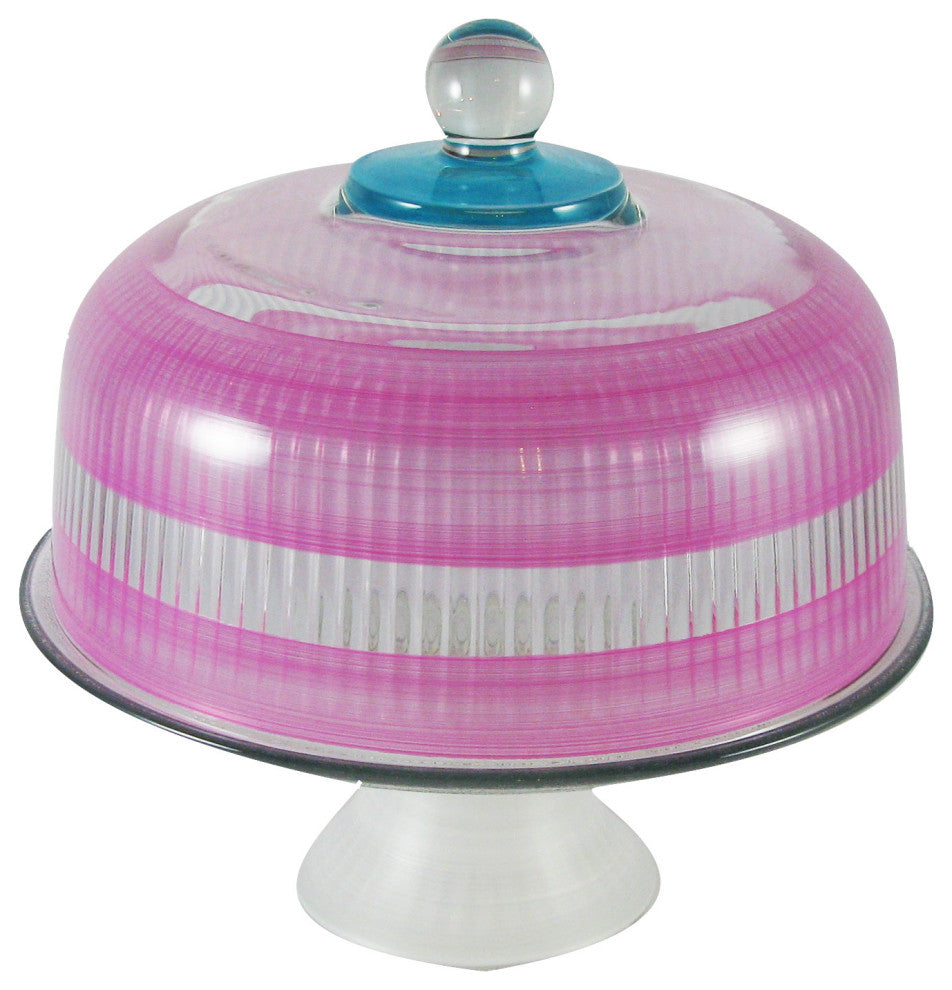 Retro Stripe Pink Cake Dome