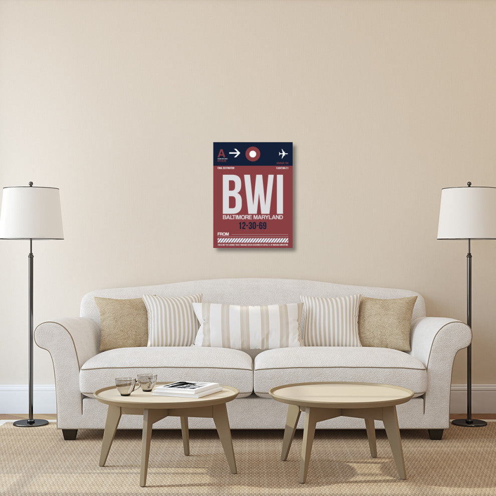 "BWI Baltimore Luggage Tag 2" Fine Art Print