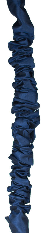 9-foot Chandelier Chain Cord Cover, Blue Faux Silk